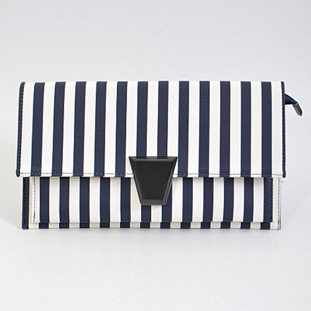 Elegant Stripe Clutch and Crossbody handbag